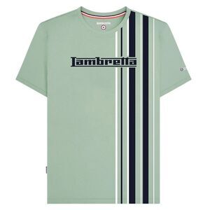 Lambretta Mens Racing Stripe T-Shirt / Iceberg Green